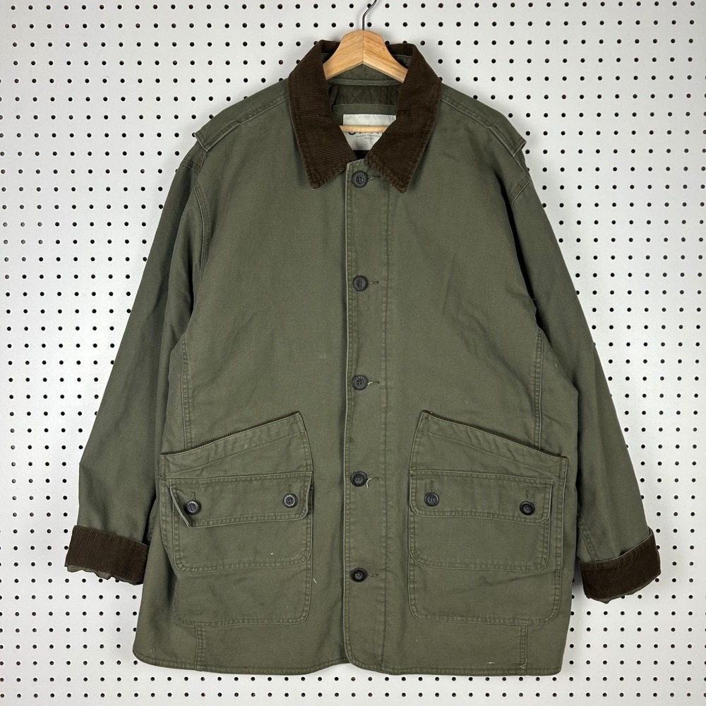 Orvis Classic Collection Barn Jacket Mens XL Green Canvas Corduroy Field Coat
